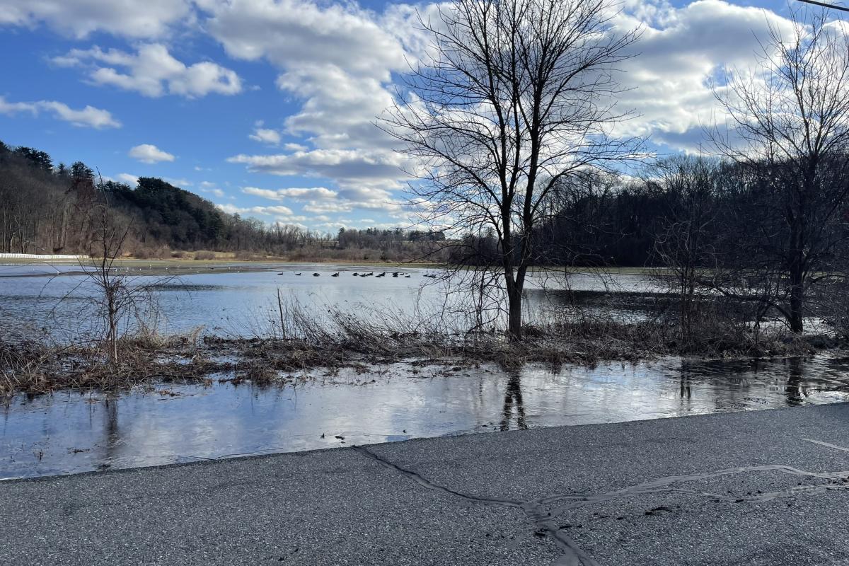 Field at River Rd in Aftermath of 1/13/2024 Merrimack Flood